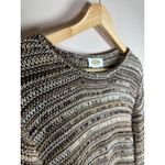 Talbots VTG  Women’s Sweater Open Knit 100% Cotton L Hippie Festival Boho Grunge Photo 1