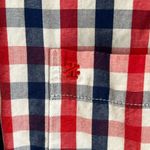 IZOD  long sleeved blue and red plaid button down shirt men’s large Photo 4