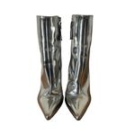 Kurt Geiger Carvela Silver Metallic Stiletto Boots Size 39/ US 8.5 Photo 2