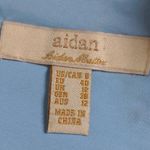 Aidan Mattox Aidan Dress Blue Metallic Embellished Stretch Zip Straps Mini 8 Photo 8