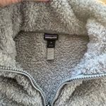 Patagonia Womens 1/4 Zip Pullover Gray Size M Sherpa Sweater Mock Neck Photo 2