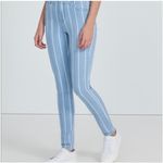 J Brand Maria High Rise Skinny Jeans in Yarn Dye Blue Herringbone Stripe Size 30 Photo 1