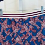 ZARA  Graphic Print Skirt - Women Size M - Burgundy and Teal Photo 5