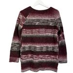 Harley Davidson Wool Blend Marl Knit Raglan Sleeve Sweater Maroon Grey XS Photo 1