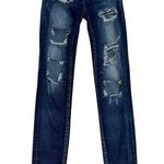 American Eagle Outfitters Super Stretch Distressed Low Rise Skinny Jeans Size 0 Photo 0