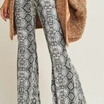 Snake Print Flare Pants Multiple Photo 0