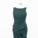 Betsy and Adam  Christine Scuba Crepe Ruffled Bow Gown Photo 10