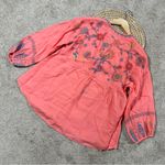 Johnny Was  Workshop Women’s Embroidered Bereginia V-Neck Blouse Boho in Coral S Photo 10