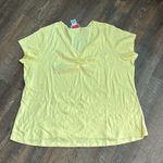 Quacker Factory  Plus Yellow‎ embellished V-Neck Shirt Top 3X Photo 0