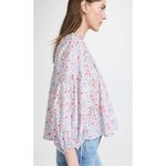 Something Navy Long Sleeve Flowy Button Up Floral Top Sz. S Photo 2