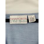 Passports Women Blue Sleeveless Button Front Embroidery Fit & Flare Dress Size L Size L Photo 6