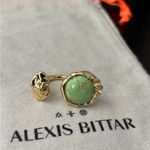 Alexis Bittar NWOT  Gold Ring with Green Stone Photo 2