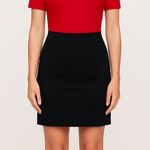 Michael Kors Black Ruched Bodycon Pencil Skirt XS Fitted Career Party‎ Photo 0