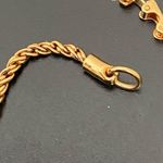 Swavorski Vintage 70’s SWAROVSKI Swan Signed Gold-tone Slope V Bar Pendant Necklace 17g Photo 13