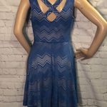 Candie's Candie’s Fit & Flare Two Layer A-line Blue Dress Medium M Photo 5