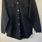 Wilfred Aritzia Free Ronnie Sweater Knit Lumberjack Jacket Small Black Oversized Photo 7