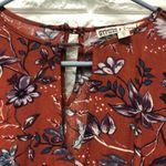 Gypsies & Moondust  Multi Color Floral Thin peasant Blouse‎ with keyhole Size M Photo 4