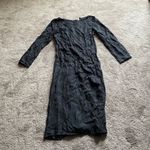 Hana Tijama Silk Blend Long Sleeve Black Dress SIZE XS Photo 0