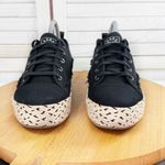 Bobs by Skechers Woven Canvas Espadrille Platform‎ Sneakers Black Tan 8 Photo 1