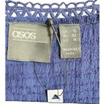 NWT ASOS‎ Floral Embroidered Bell Sleeve Maternity Dress Size 4 Feminine Boho Blue Photo 2