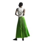 COS  Kelly Green Pleated Skirt 12 Photo 1