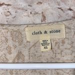 Anthropologie  Cloth & Stone Beige Snake Print Tencel Linen Romper Size XL Photo 7