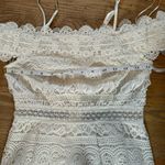 Francesca's  Ivory White Lace Mock Neck Mini Dress Women's Size X-Small XS Photo 6