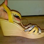 Alex Marie  tan sequined sparkly wedges Photo 6