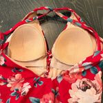 Kona Sol Women's M Red Floral Lace-Up One Piece Swimsuit Photo 6