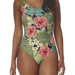 Hurley Women’s Pink Floral UPF 50+ Stretch Midweight One Piece Swimsuit XS Photo 0