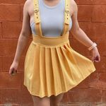 Forever 21  Yellow White Checkered Suspender Dress Photo 3