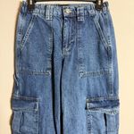 BDG Urban Outfitters Elastic Skate Cargo Jeans Womens 25 Blue Denim Straight Leg Photo 5