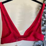 SKIMS  COTTON RIB PLUNGE BRALETTE IN CRANBERRY size Xl Photo 5