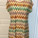 82 days Aztec multi colored print high low dress or beach cover up NWOT Orange Size undefined Photo 0