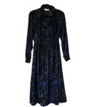 Adam Lippes  Floral Metallic Burnout Dress Long Sleeves Womens 4 Photo 7