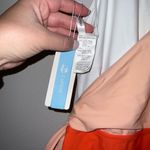 Cupshe Colorblock Orange Peach White Side Tie One Piece Swimsuit Shelf Bra NWT Photo 6