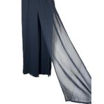 Cache Vintage 80s 90s  Black Chiffon Overlay Wide Leg‎ High Waist Pants Size 2 Photo 4