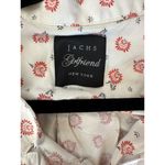 Jachs  Girlfriend Womens White Blouse XLarge sleeveless floral rayon button up Photo 2