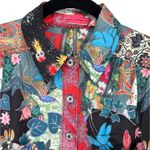 Anthropologie NWT  Collage Patchwork Floral Button Up Satin Shirt Blouse Size XXS Photo 6