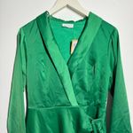 Vestique Dress Women M Kelly Green Long Sleeve Sheath Holiday Cocktail Party Photo 2