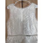 Lulus NWT  Look So Sweet White Embroidered Lace Mini Dress Cocktail Party Size L Photo 5
