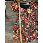 Adelyn Rae  Claris Mini Dress Pink Black Floral Puff‎ Sleeve Party Size Medium Photo 12