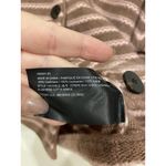 Theory Sweater Womens P Brown Pink Stripe Box Cardi Cashmere Cropped Cardigan Photo 3