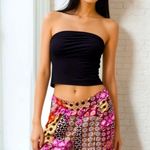 Drew  Pink Yellow Red Aztec Satin Silk Wide Leg Beach Boho Summer Pants Photo 0