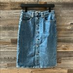 Everlane  The Denim Pencil Skirt Button Front Size 26 Photo 2