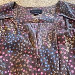 Summersalt  The Countryside Poplin Button Down Midi Dress Small Floral Tiered Photo 3