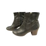 Frye  Stella Zip Short Ankle Heeled Black Leather Booties Sz 10 Photo 5