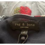 Rag and Bone  Women's Blue Joelene Embroidered Crepon Midi Dress - A47 Photo 7