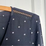 Maje  • Laone embroidered blouse top v-neck black crepe star print Photo 4