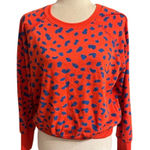 Sundry Abstract Dots Fitted Raglan Sweatshirt lighthouse red-blue dots-Size 1(S) Photo 0
